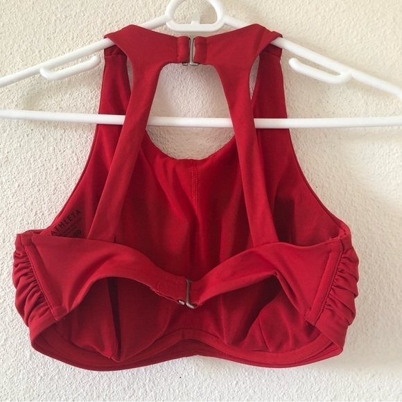 ATHLETA Red High Neck Underwire Sports Bra Women Size 32DD/DD - Picture 3 of 10